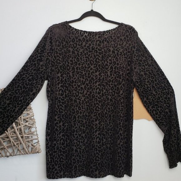 Love & Legend Sheer Animal Print Blouse - Picture 2 of 7